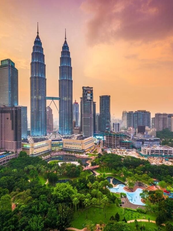 Malaysia park and skyline