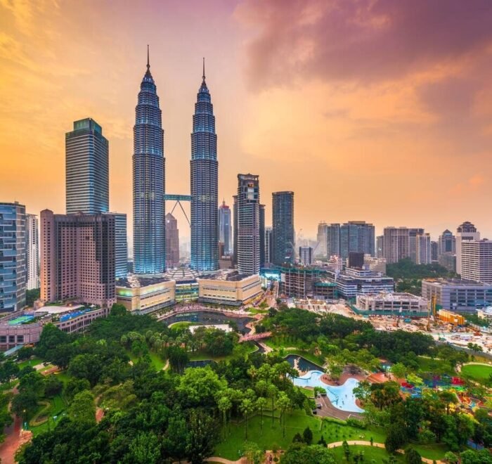 Malaysia park and skyline