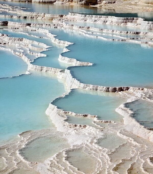 Travertine pools and terraces at ancient Hierapolis, Pamukkale