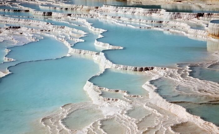 Travertine pools and terraces at ancient Hierapolis, Pamukkale