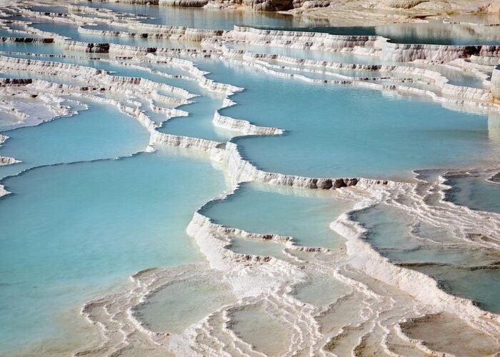 Travertine pools and terraces at ancient Hierapolis, Pamukkale