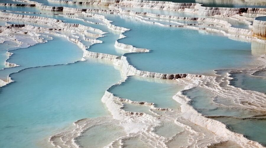 Travertine pools and terraces at ancient Hierapolis, Pamukkale