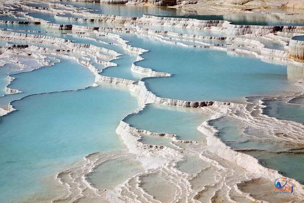 Travertine pools and terraces at ancient Hierapolis, Pamukkale