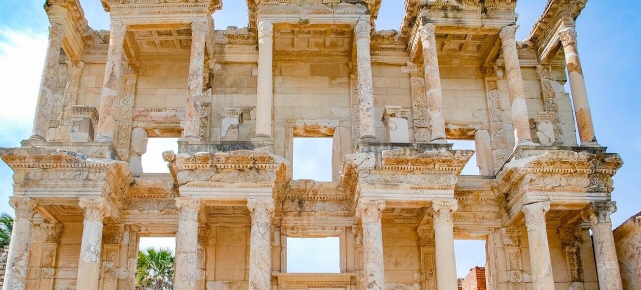 Turkey-Facade of library of Celsus in Ephesus, Turkey