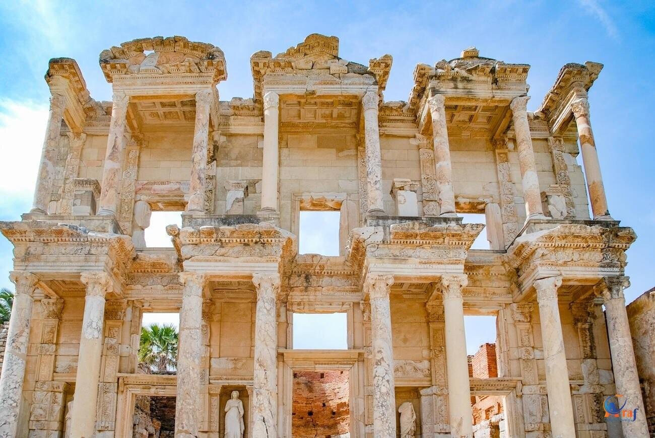 Turkey-Facade of library of Celsus in Ephesus, Turkey