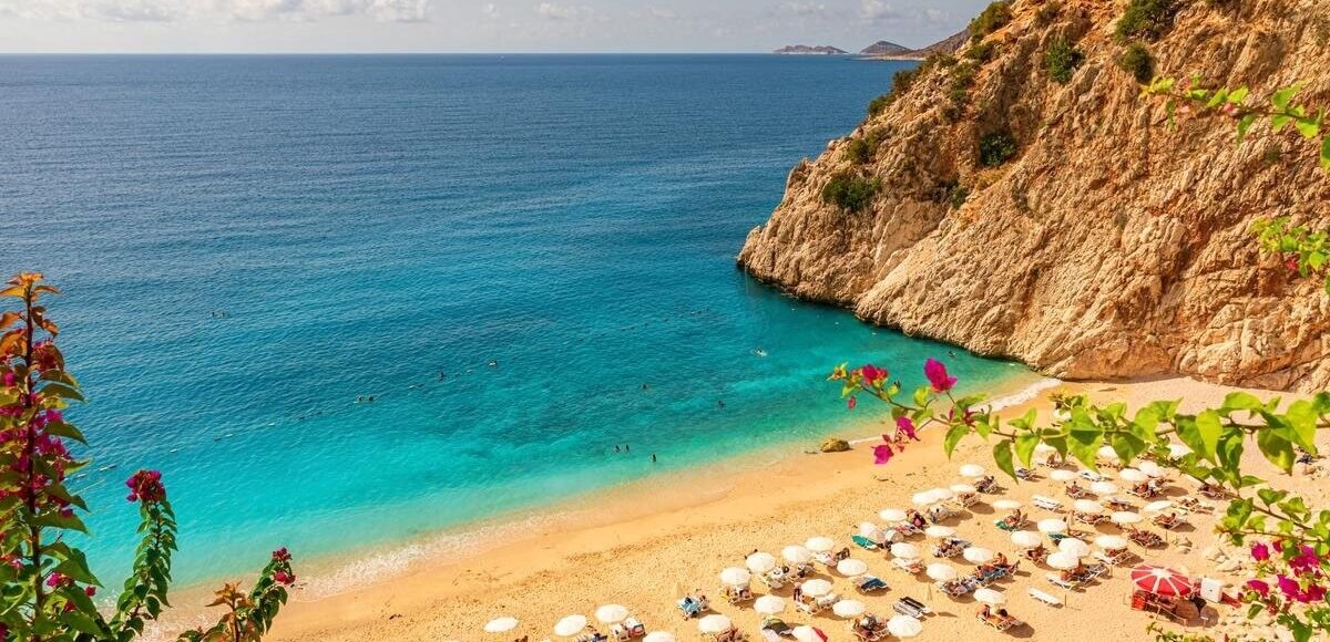 Turkey-Kaputas Beach Blue Water On Coast