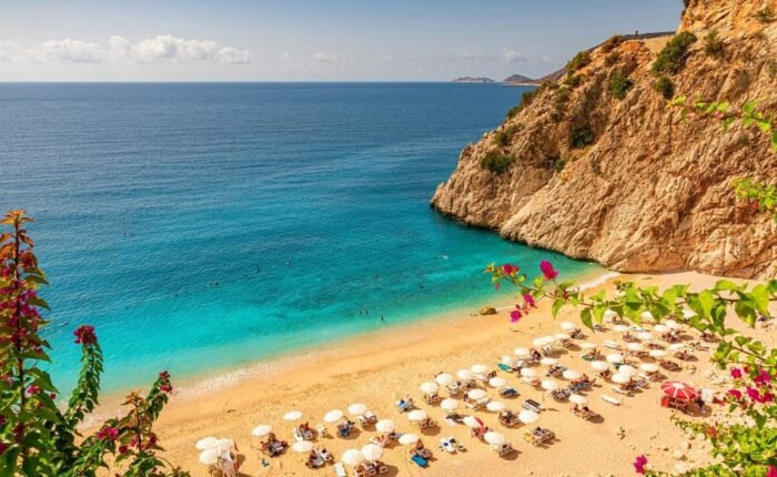 Turkey-Kaputas Beach Blue Water On Coast