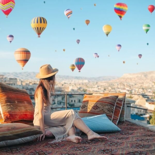 Young woman in Cappadocia.