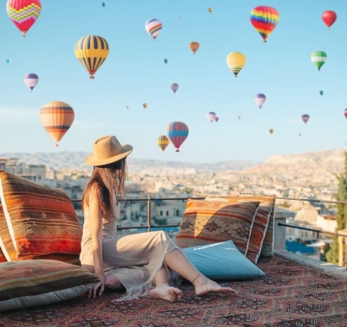 Young woman in Cappadocia.