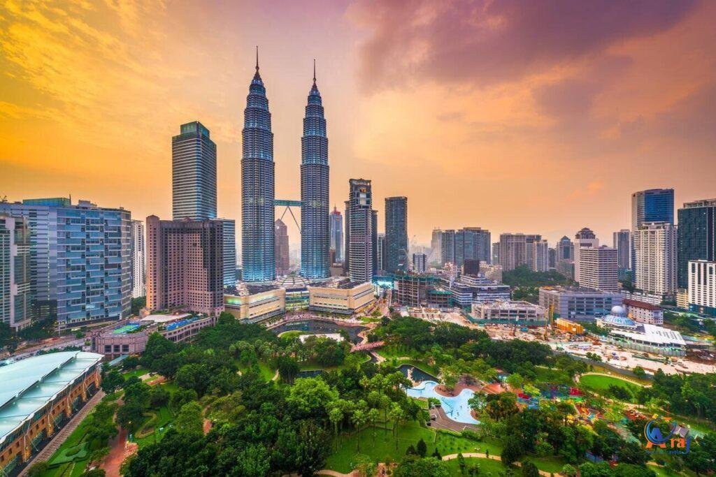 Malaysia park and skyline