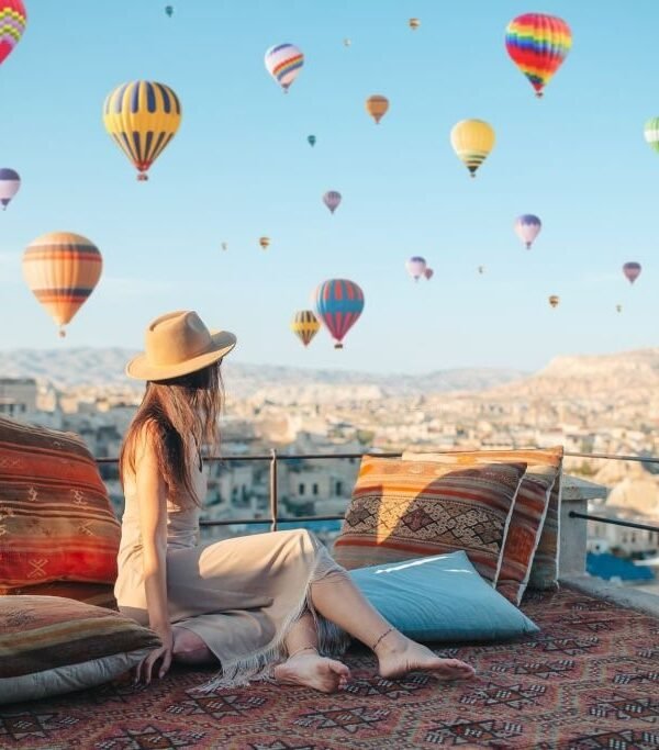 Young woman in Cappadocia.