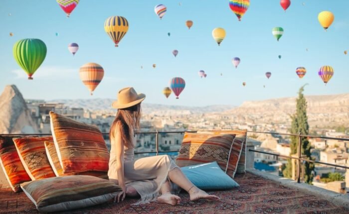 Young woman in Cappadocia.