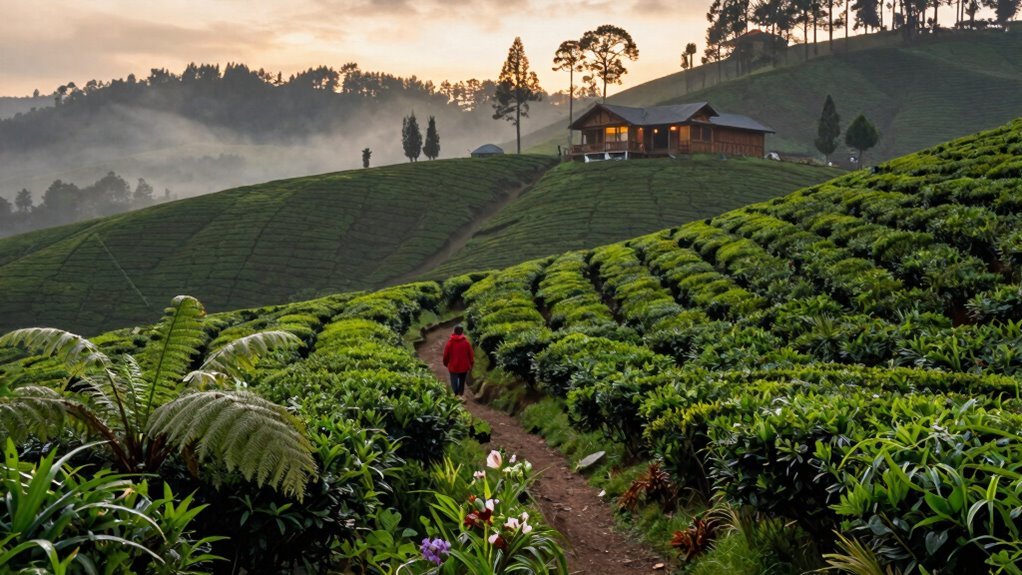 misty tea plantation estate stays