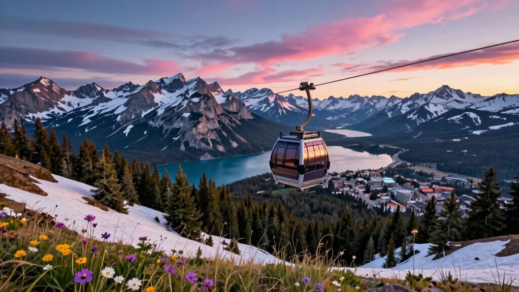 gondola summit panoramic alpine views