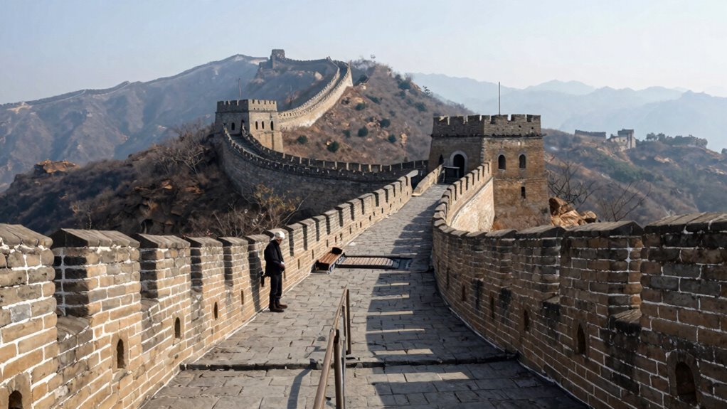 steep exposed uneven historic walkway